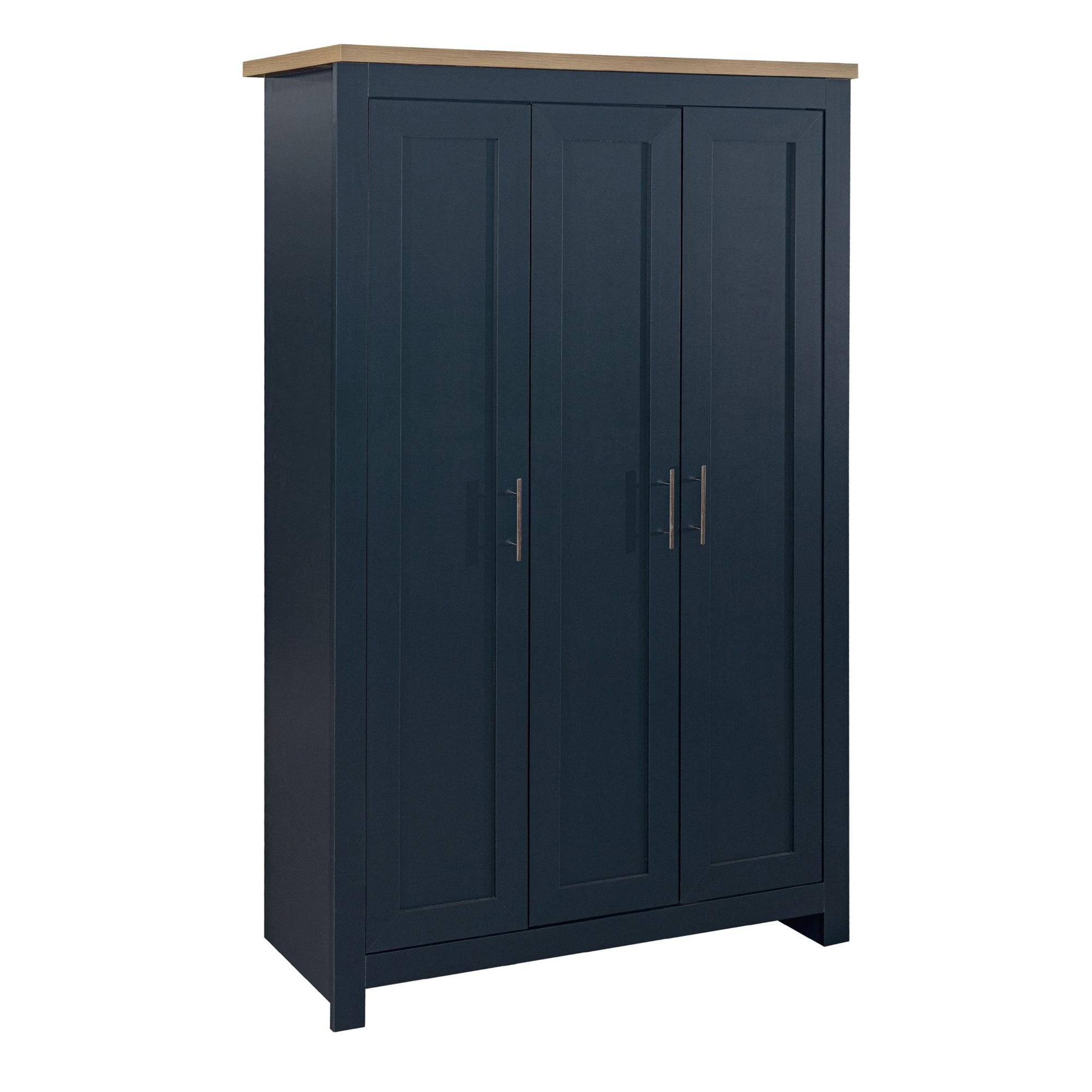 Highgate Wardrobe - 3 Door - Navy Blue Painted
