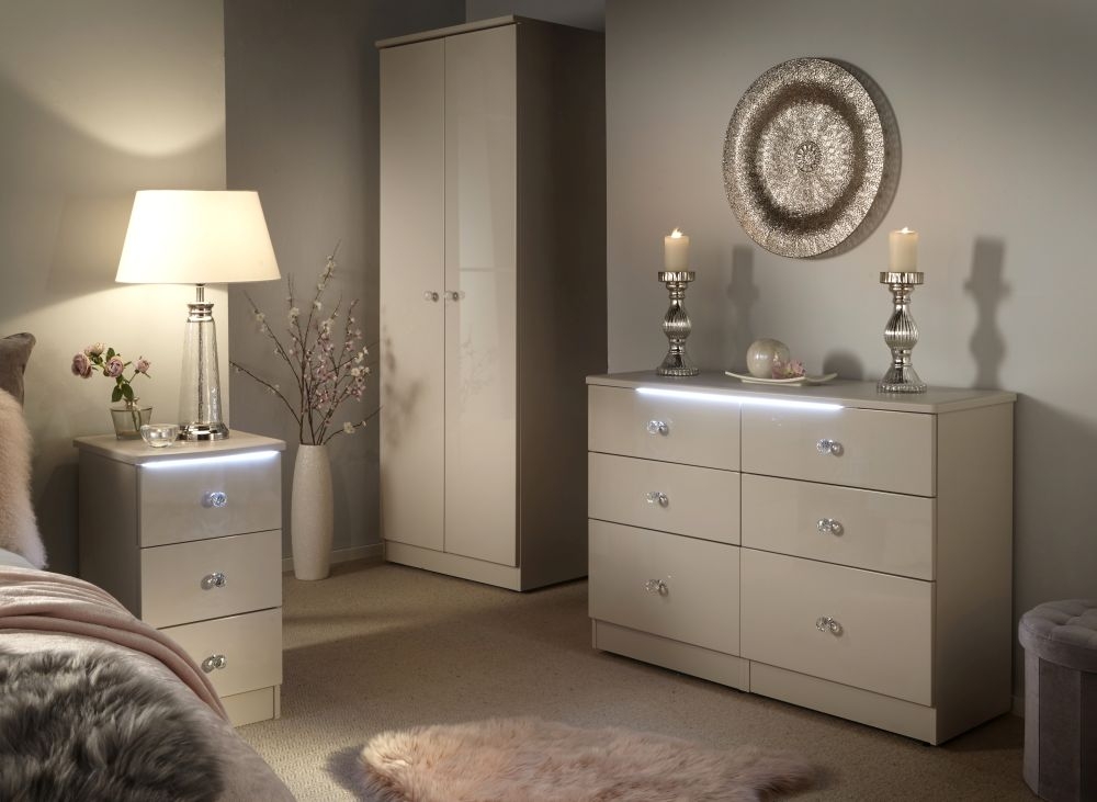 Lumiere Wardrobe - 2 Door - Plain - Cashmere