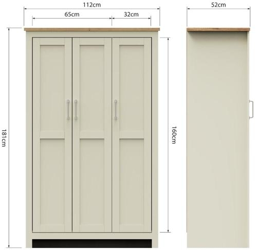 Lyman 3 Door Wardrobe - Variant Available