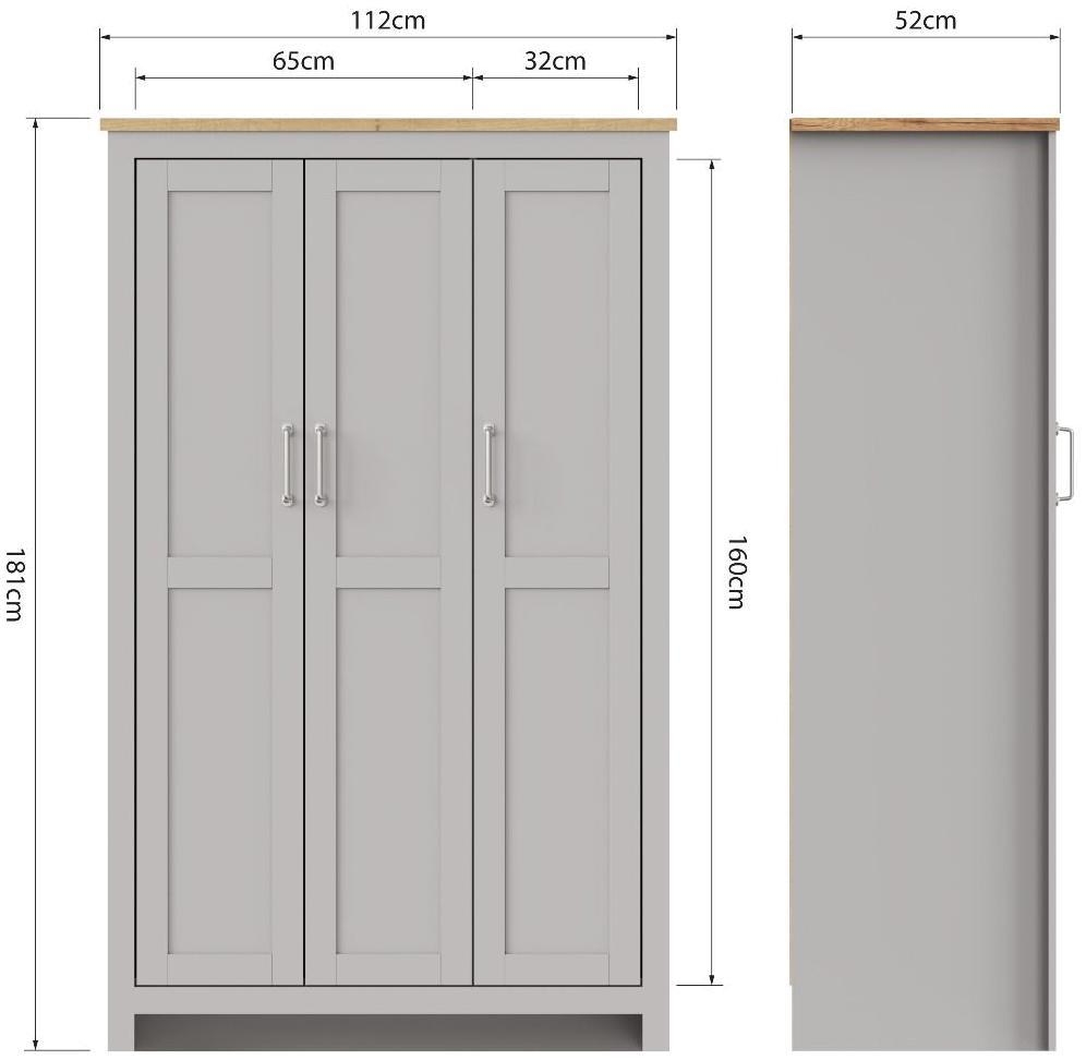 Lyman 3 Door Wardrobe - Variant Available
