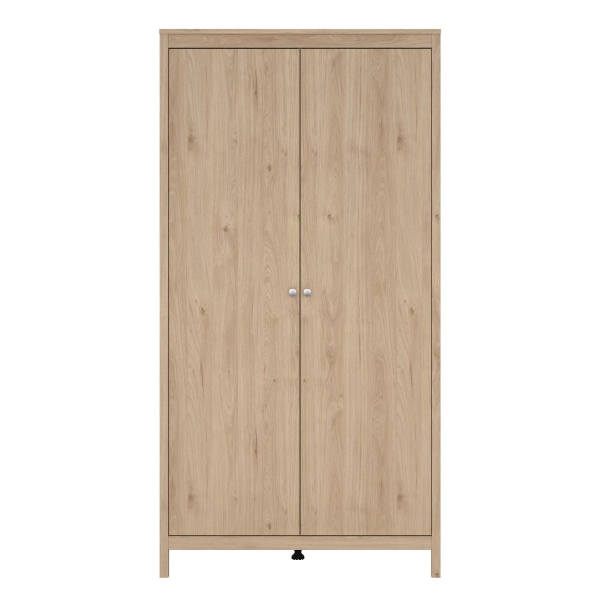Madrid Jackson Hickory Oak 2 Door Wardrobe