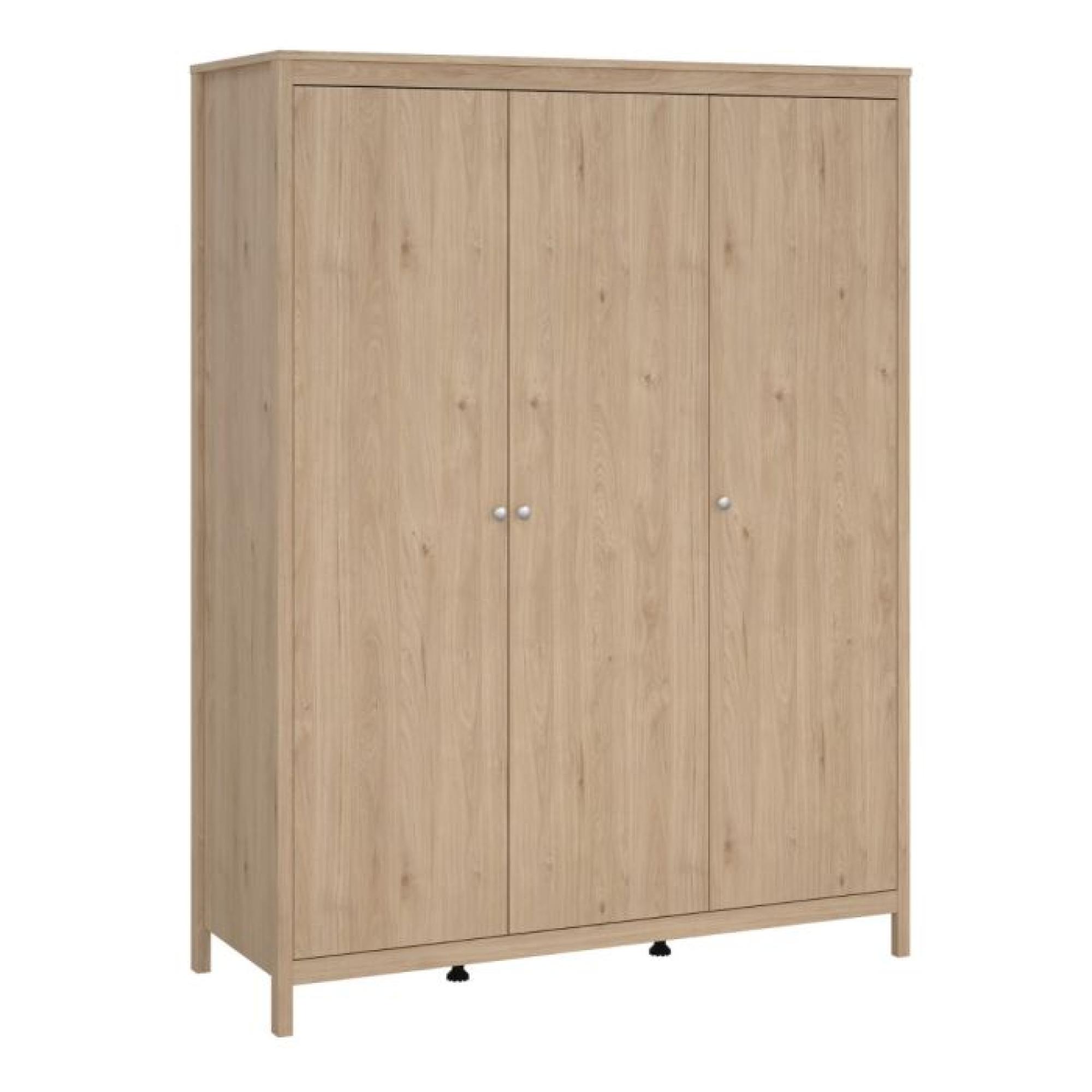 Madrid Jackson Hickory Oak 3 Door Wardrobe