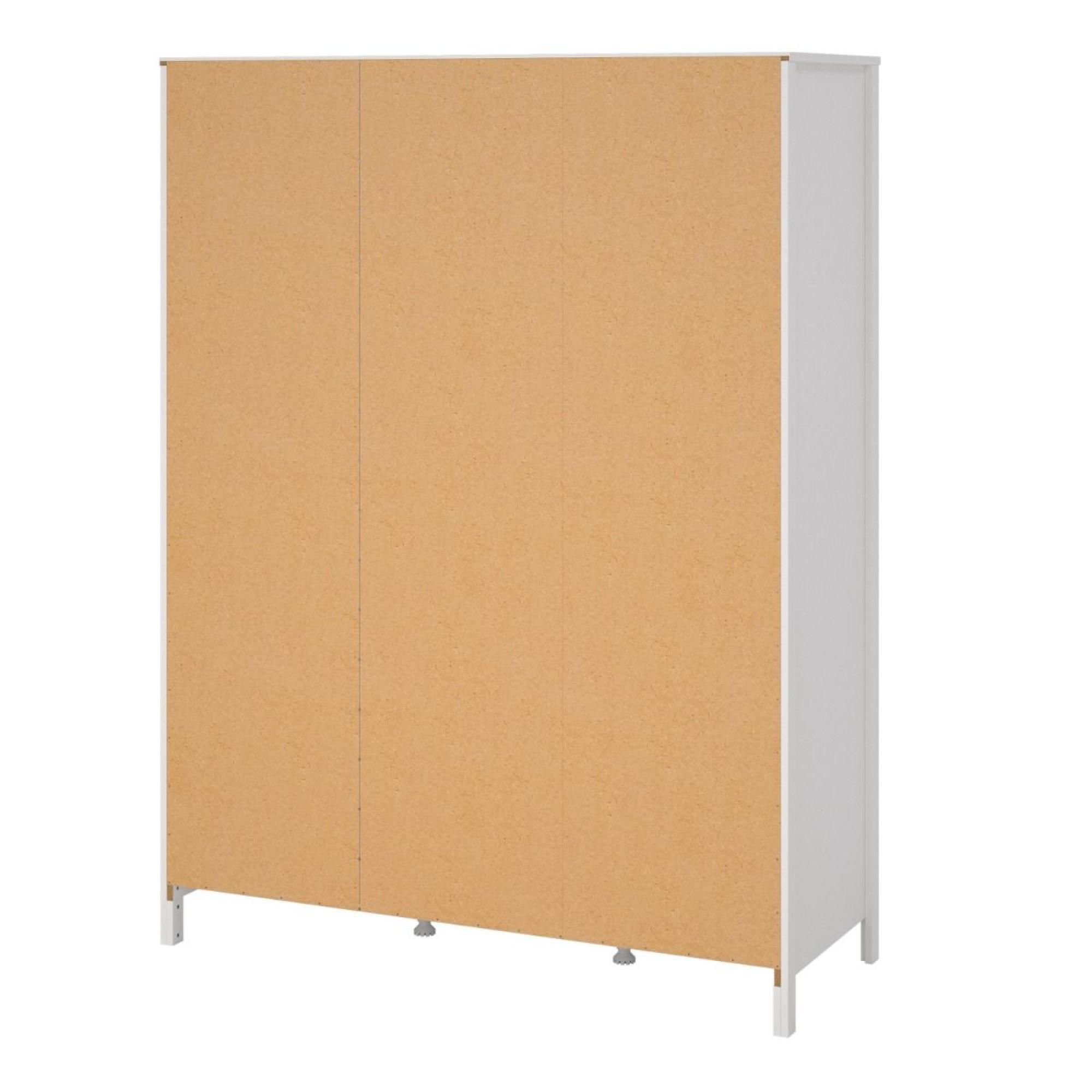 Madrid White 2 Door Mirrored Wardrobe with 2 Drawers