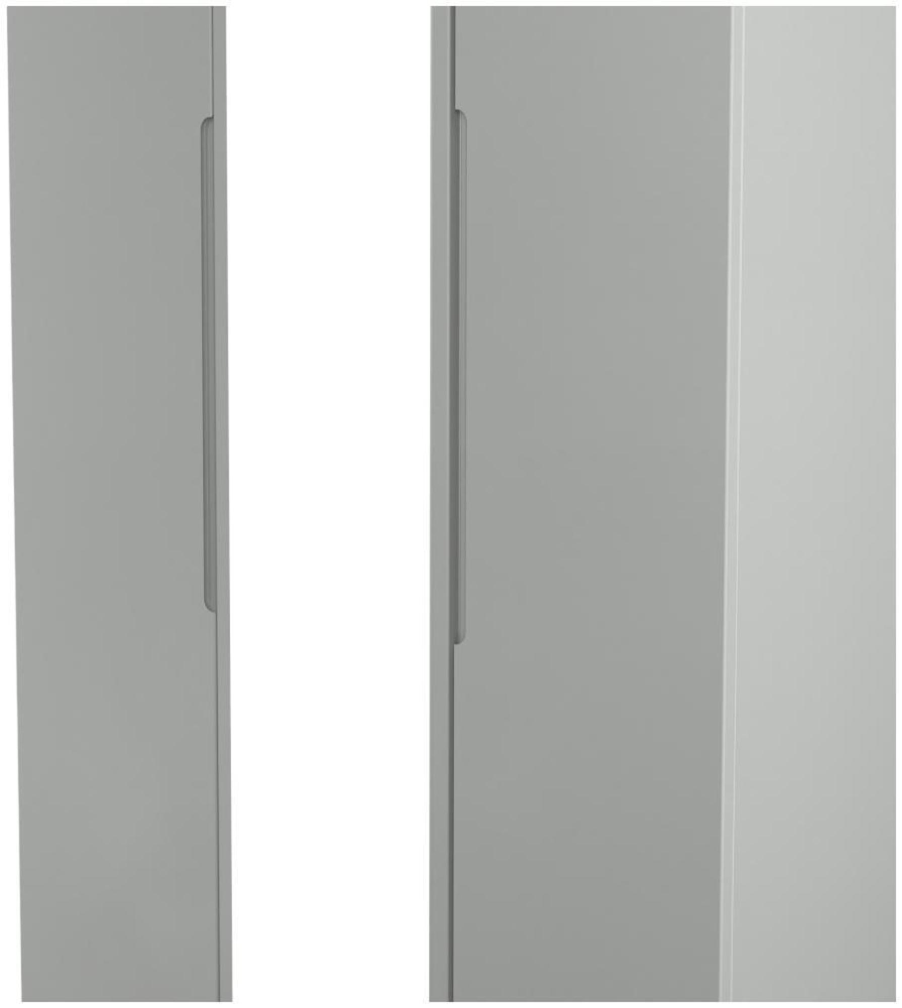 Milan Wardrobe - 3 Door - 1 Mirror - Tall - Triple - Grey