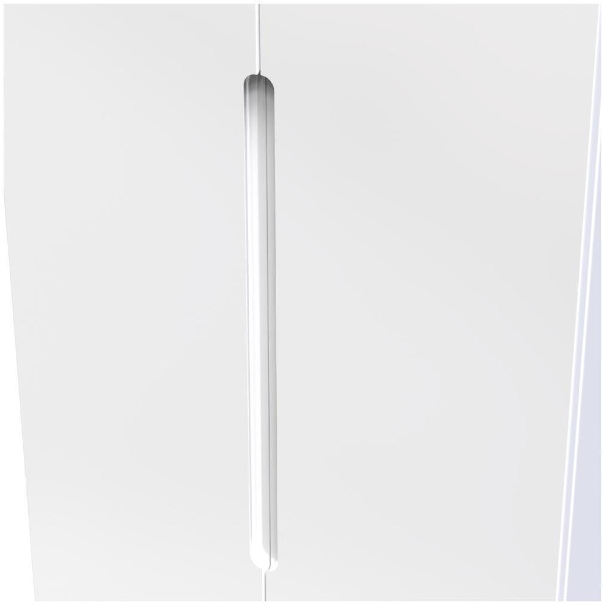 Milan Wardrobe - 2 Door - Plain - Tall - White Gloss