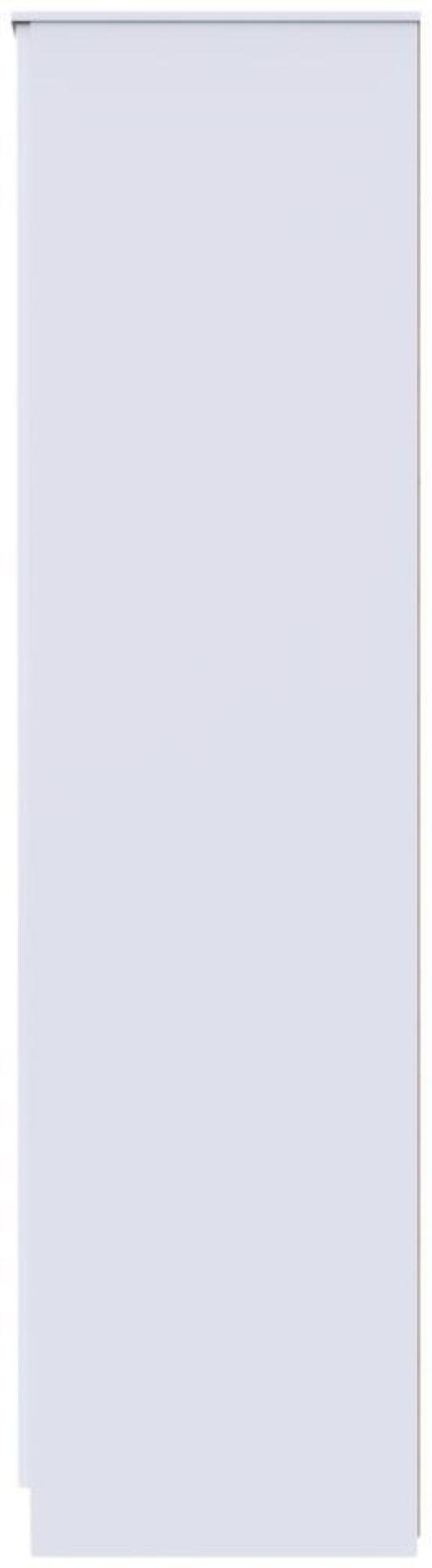 Milan Wardrobe - 3 Door - 1 Mirror - LHF 2 Drawer - Tall - Combi - White Gloss