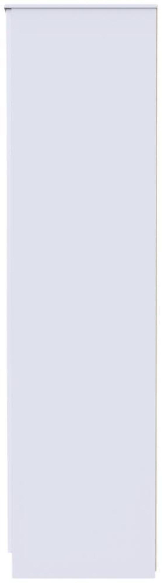 Milan Wardrobe - 3 Door - 1 Mirror - Tall - Triple - White Gloss