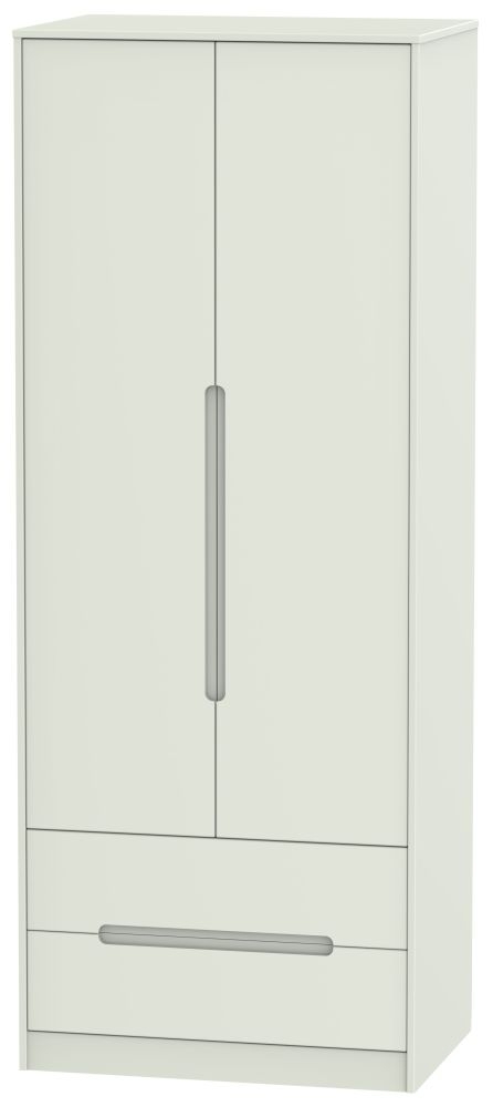 Monaco Cashmere 2 Door 2 Drawer Tall Wardrobe