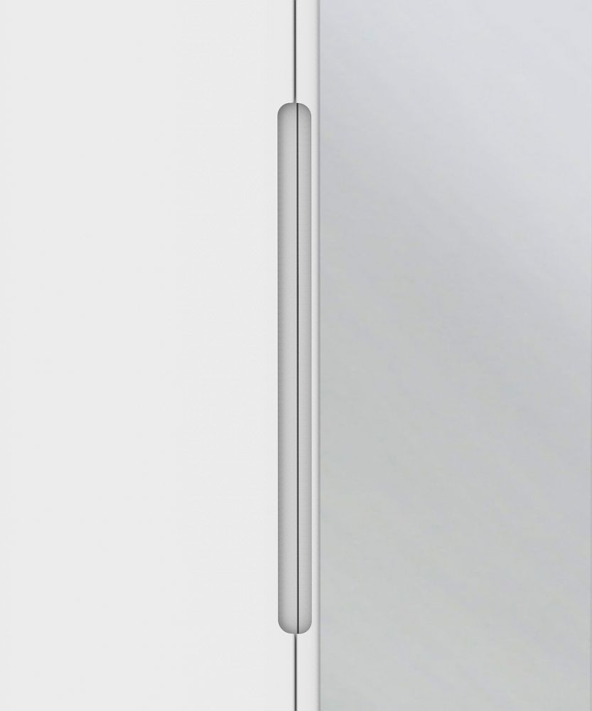 Monaco Wardrobe - 2 Door - 1 Mirror - Tall - Combi - White Matt and Oak