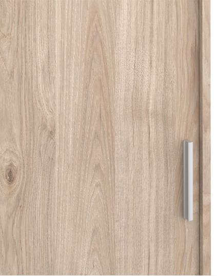 Naia Oak Effect 3 Door 3 Drawer Wardrobe