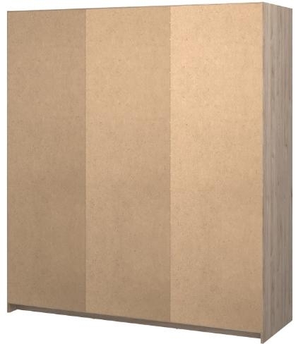 Naia Oak Effect 3 Door 3 Drawer Wardrobe