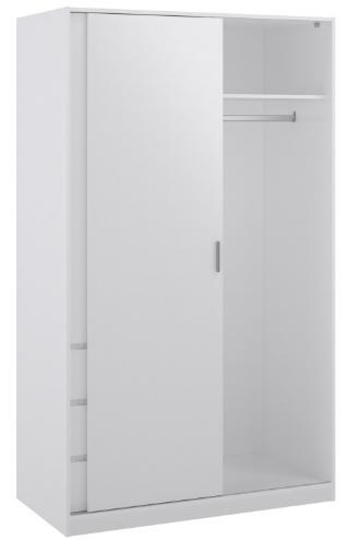 Naia White Gloss 2 Door 3 Drawer Wardrobe