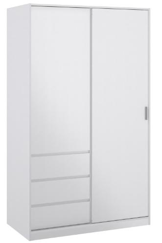 Naia White Gloss 2 Door 3 Drawer Wardrobe