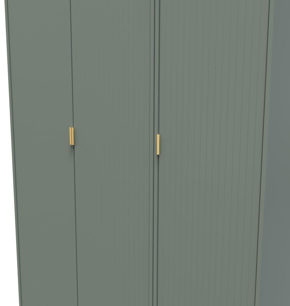 Nashville Wardrobe - 3 Door - Tall - Triple - Green