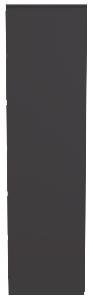 New York Wardrobe - 2 Door - Plain - Tall - Graphite