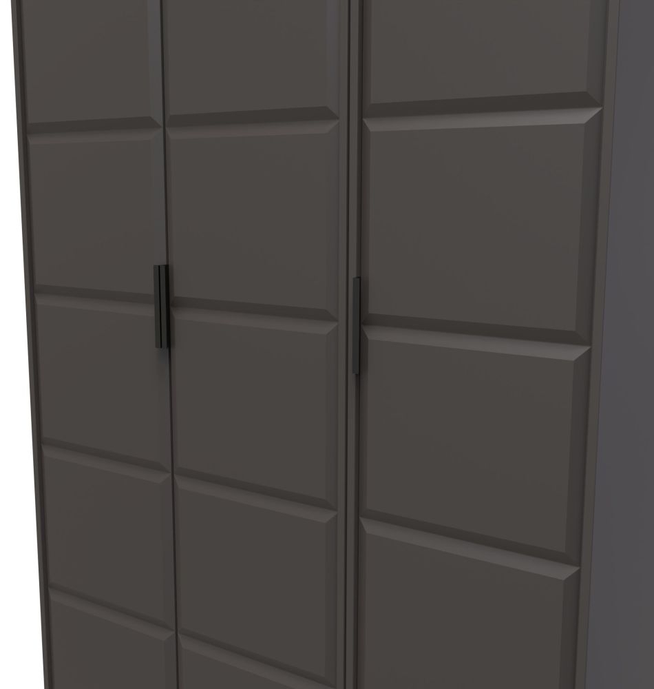 New York Wardrobe - 3 Door - Tall - Triple - Graphite