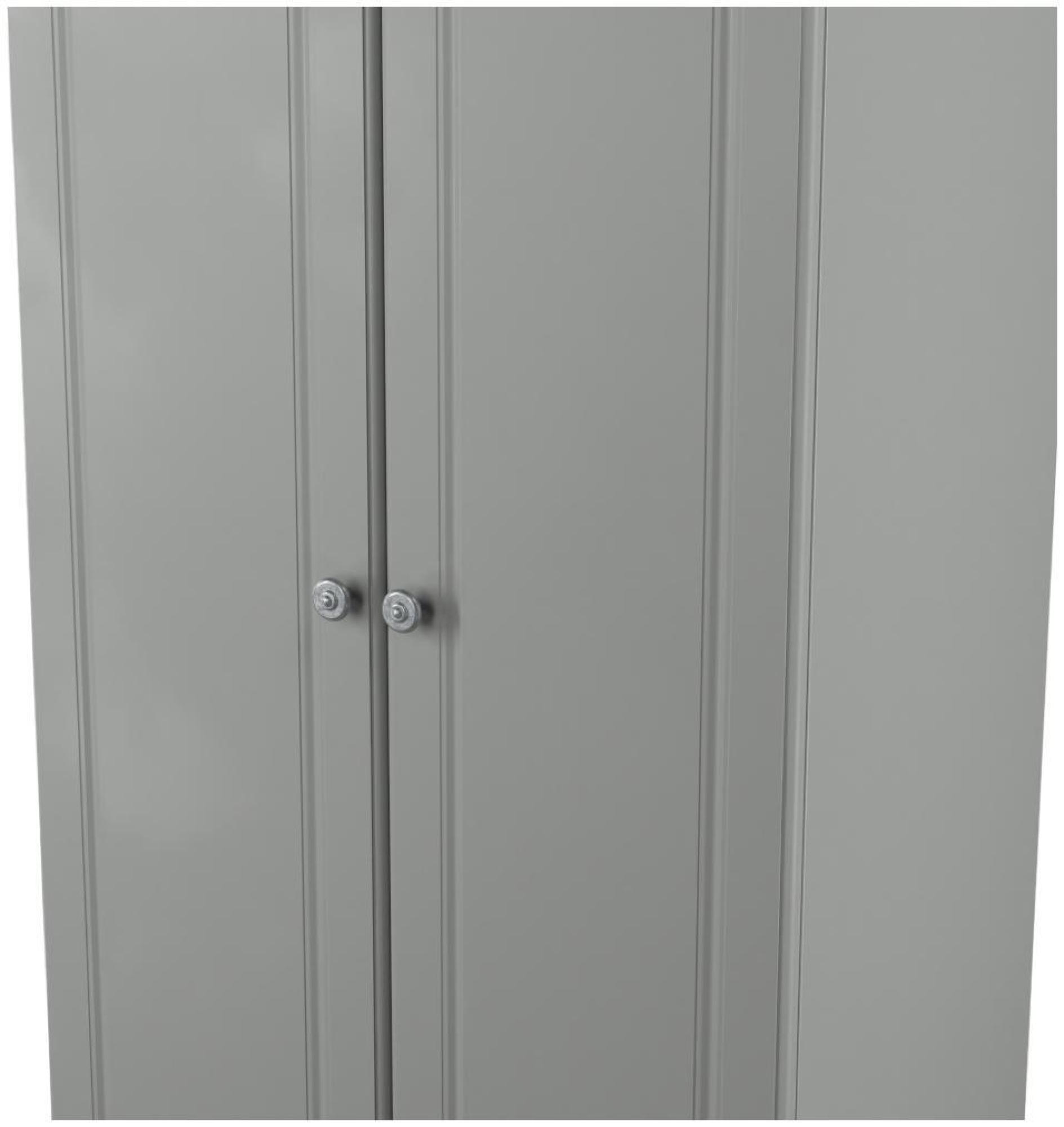 Norfolk Wardrobe - 2 Door - Plain - Grey and Oak