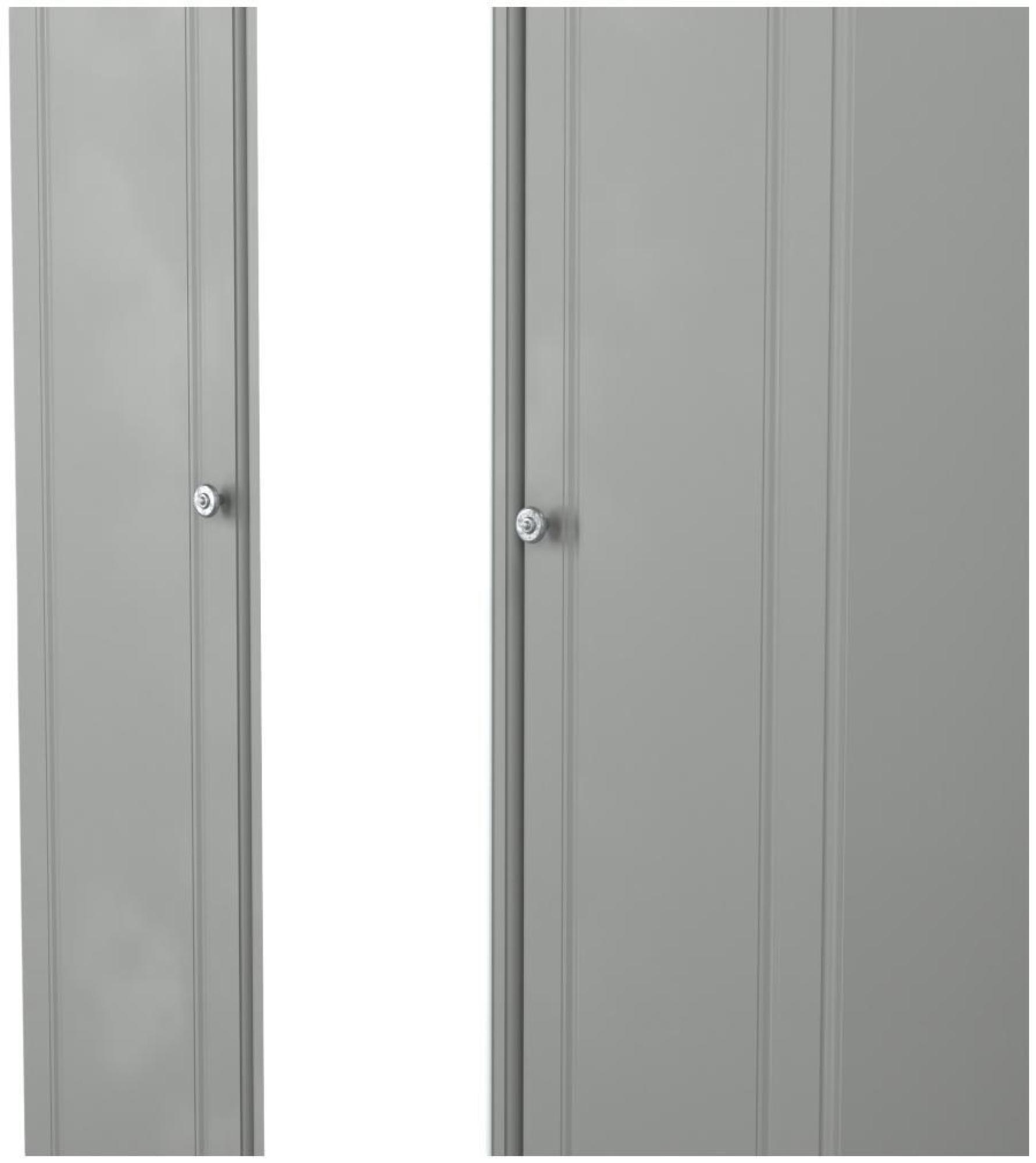 Norfolk Wardrobe - 3 Door - 1 Mirror - Triple - Grey and Oak