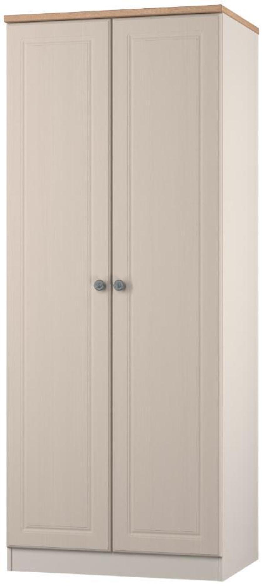 Norfolk Wardrobe - 2 Door - Plain - Cashmere and Oak