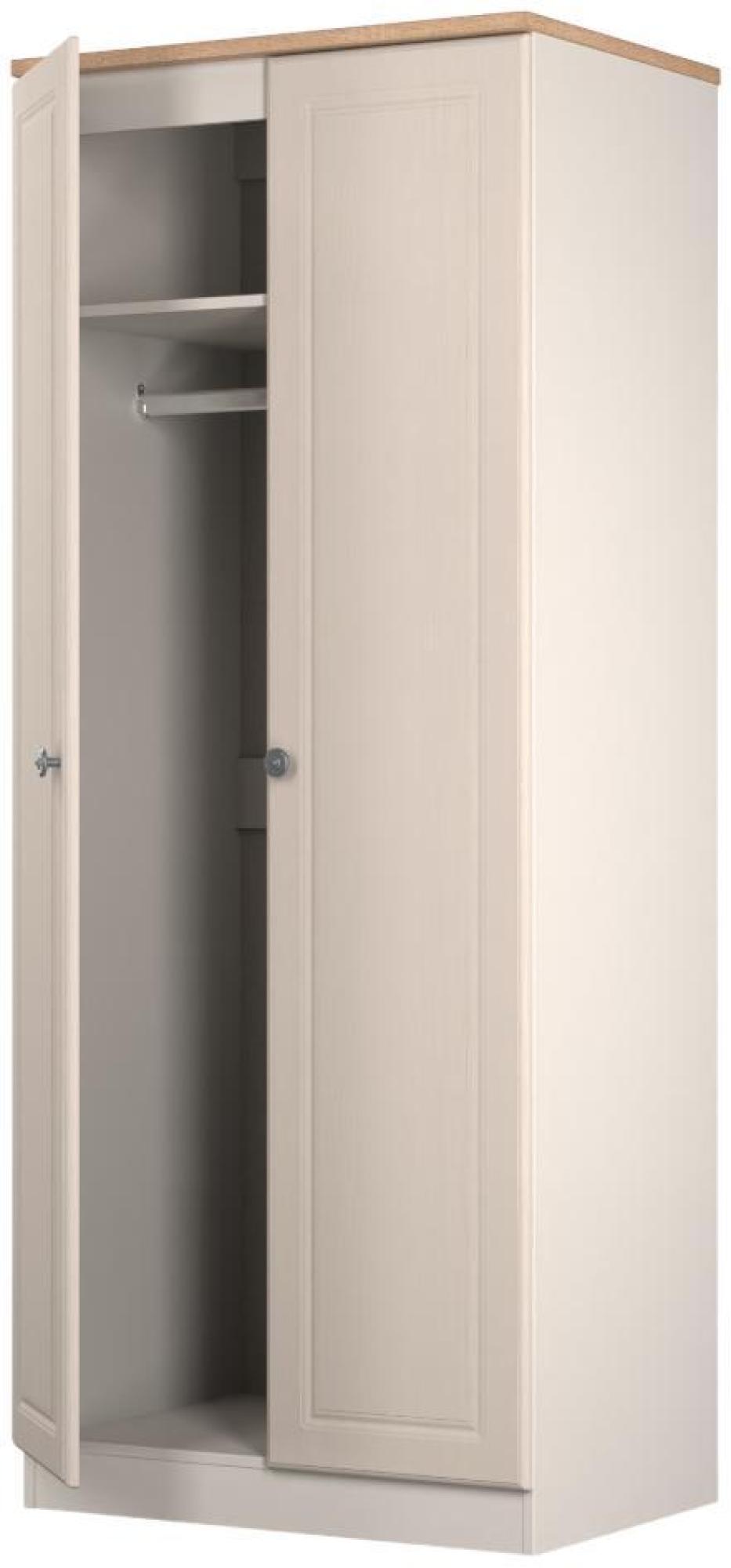 Norfolk Wardrobe - 2 Door - Plain - Cashmere and Oak