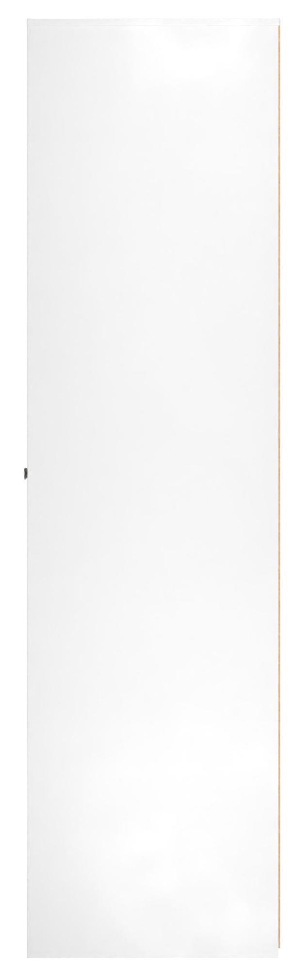 Padstow Wardrobe - 3 Door - 1 Mirror - LHF 2 Drawers - Tall Combi - Grey and White