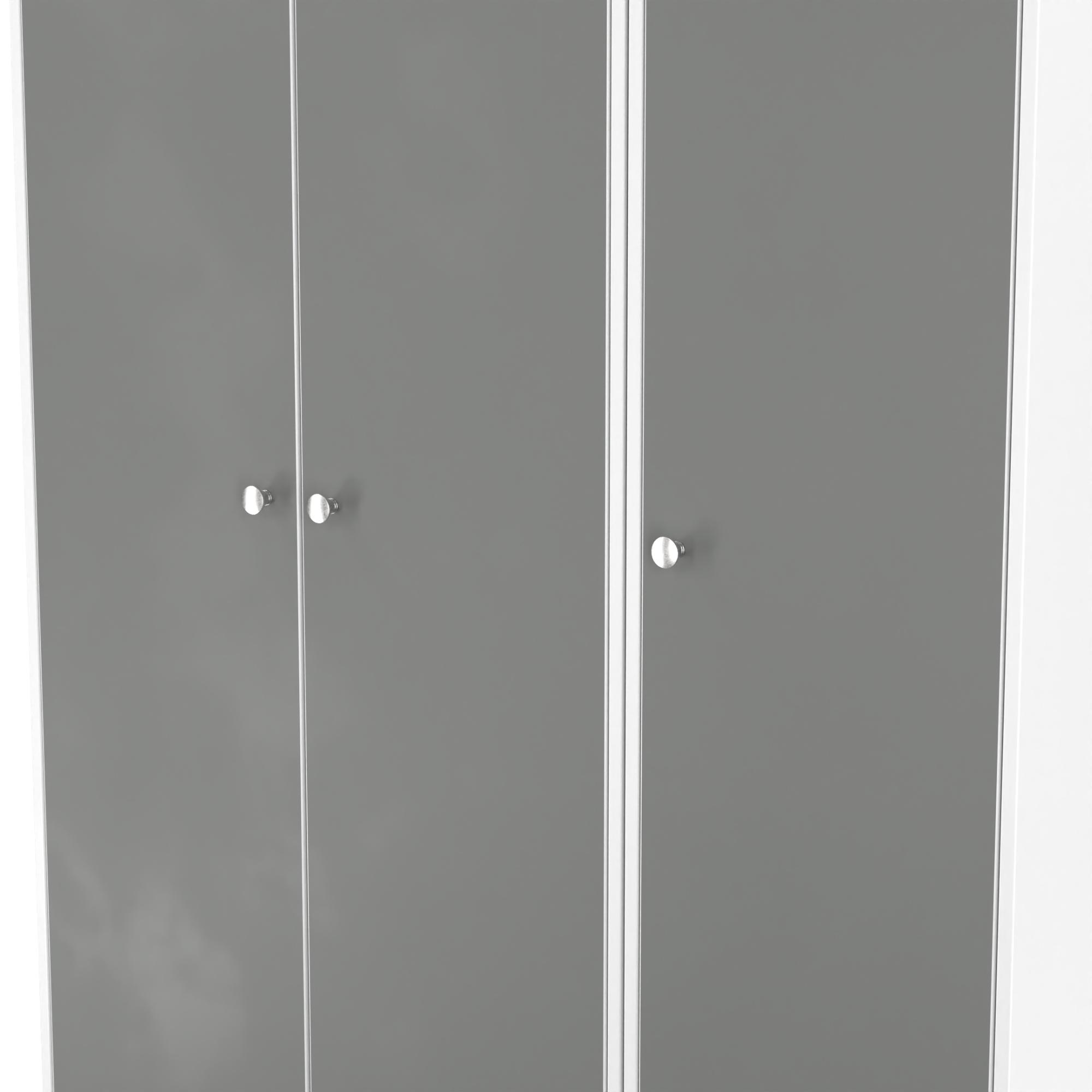 Padstow Wardrobe - 3 Door - Tall Triple - Grey and White