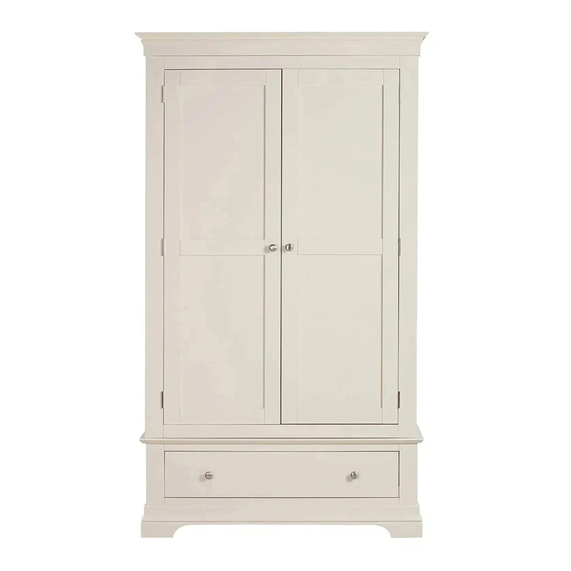 Paisley Cream Painted 2 Door Gents Wardrobe