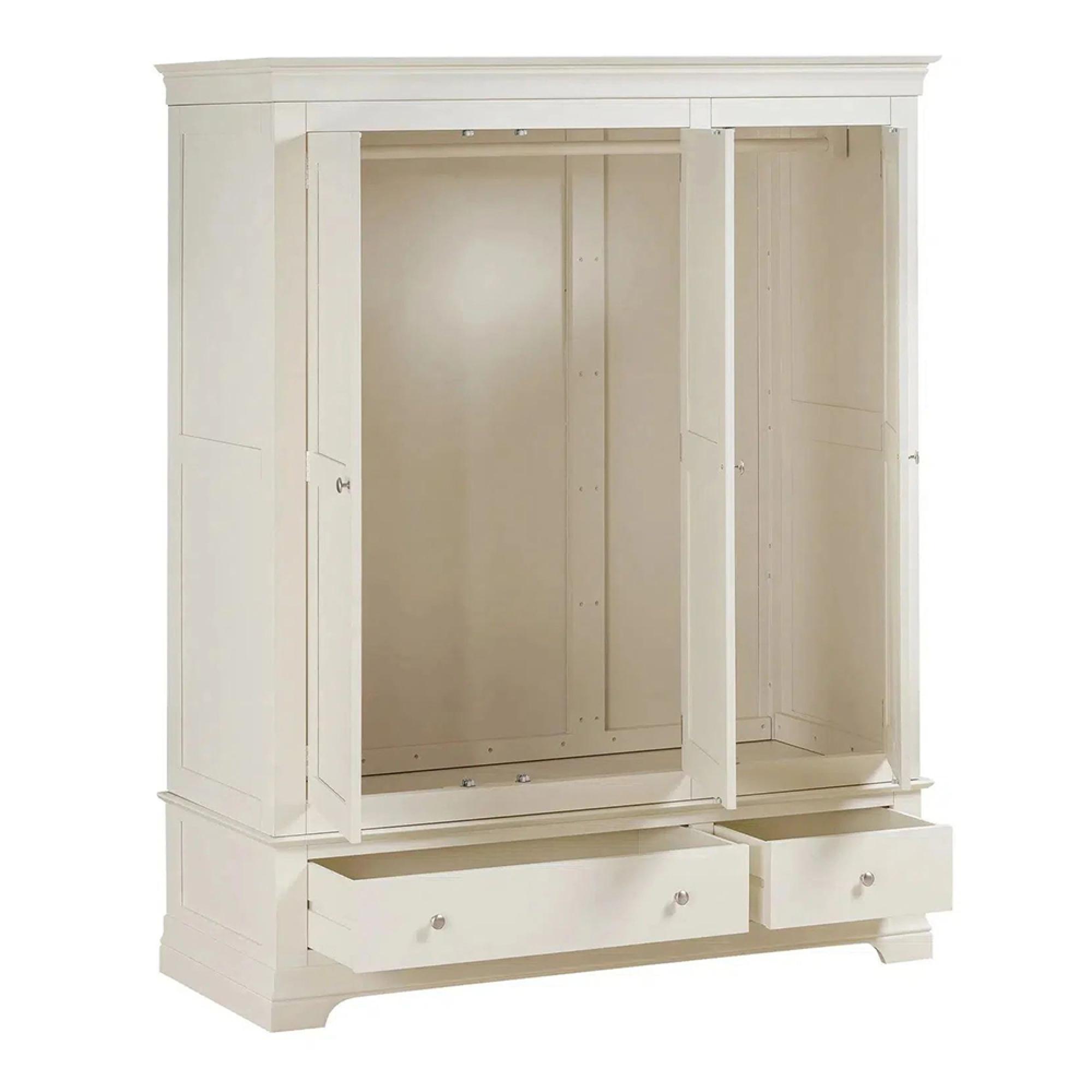 Paisley Cream Painted 3 Door Wardrobe