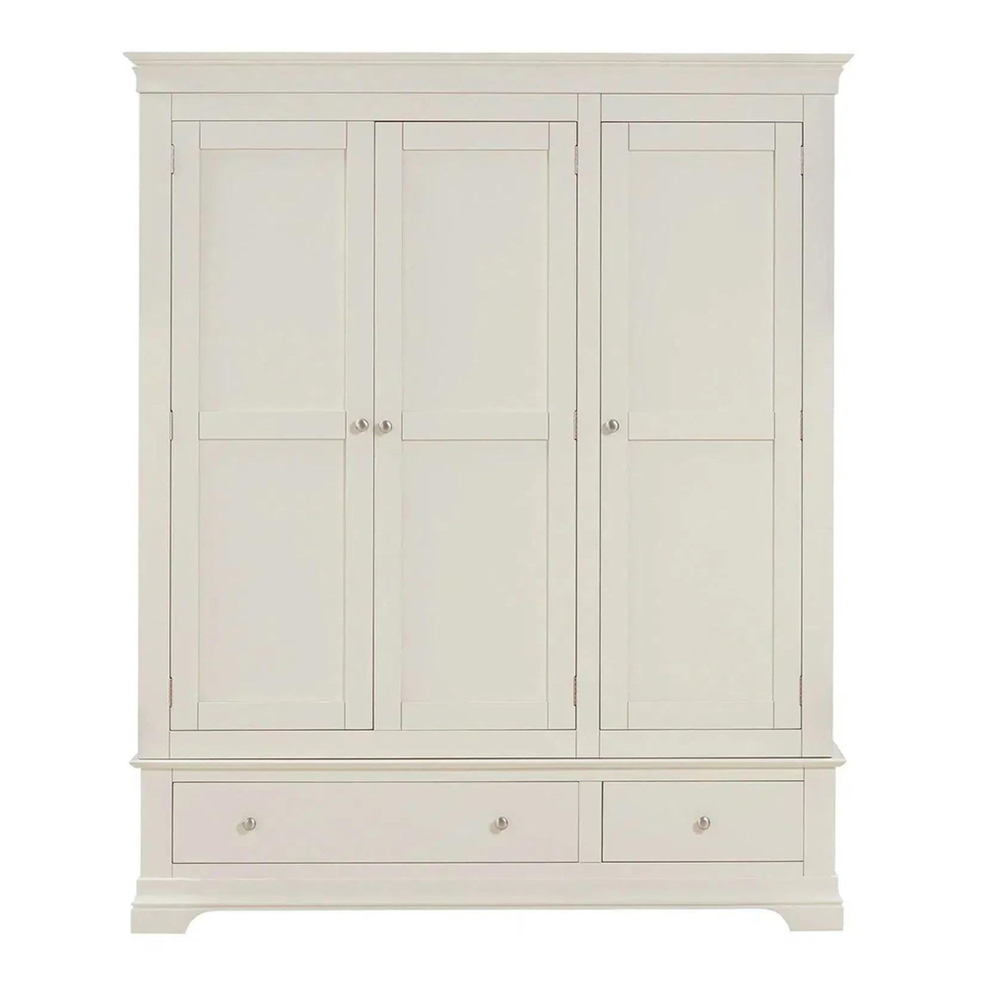 Paisley Cream Painted 3 Door Wardrobe