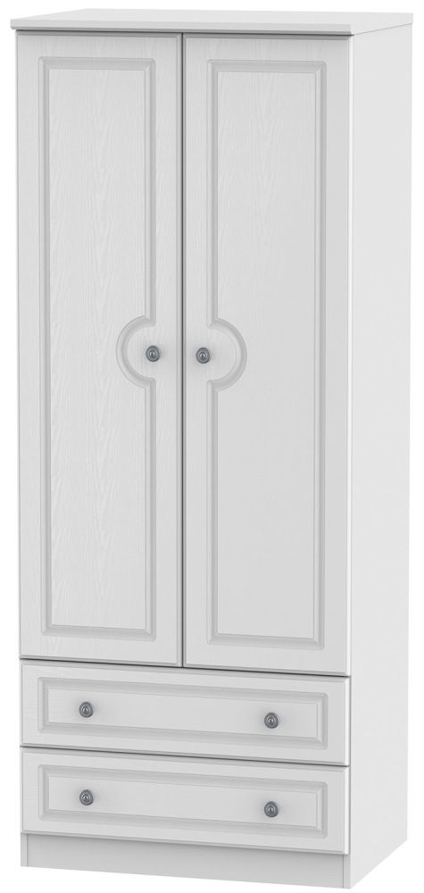 Pembroke White 2 Door 2 Drawer Double Wardrobe