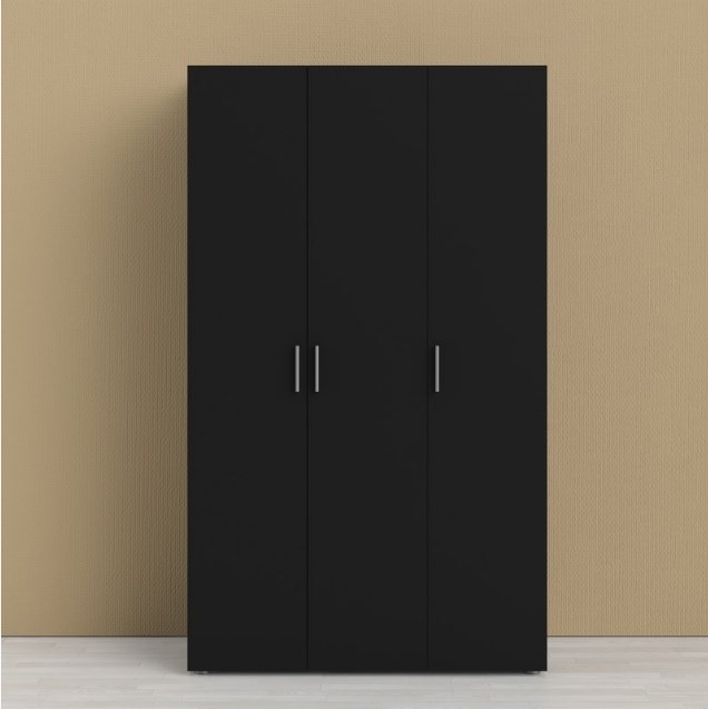 Pepe Black 3 Door Triple Wardrobe