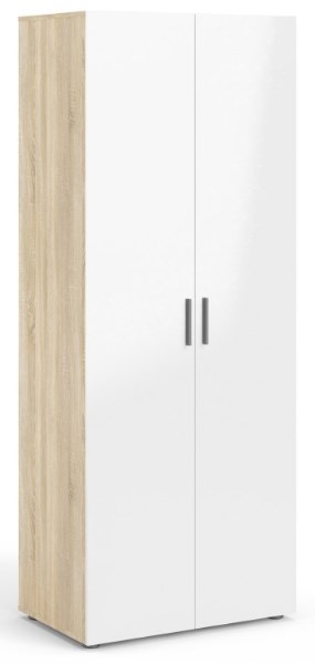 Pepe Oak Effect and White Gloss 2 Door Wardrobe