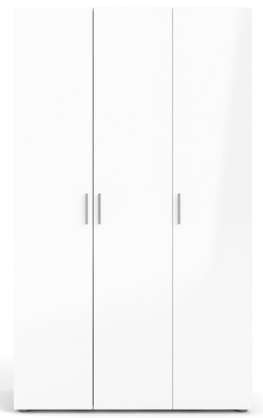 Pepe Oak Effect and White Gloss 3 Door Triple Wardrobe