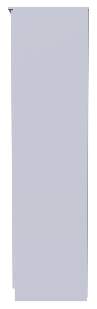 Plymouth Wardrobe - 2 Door - Plain - Tall - White Gloss