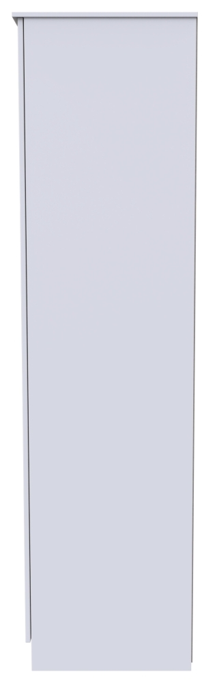 Plymouth Wardrobe - 3 Door - LHF 2 Drawers - Tall - Triple - White Gloss