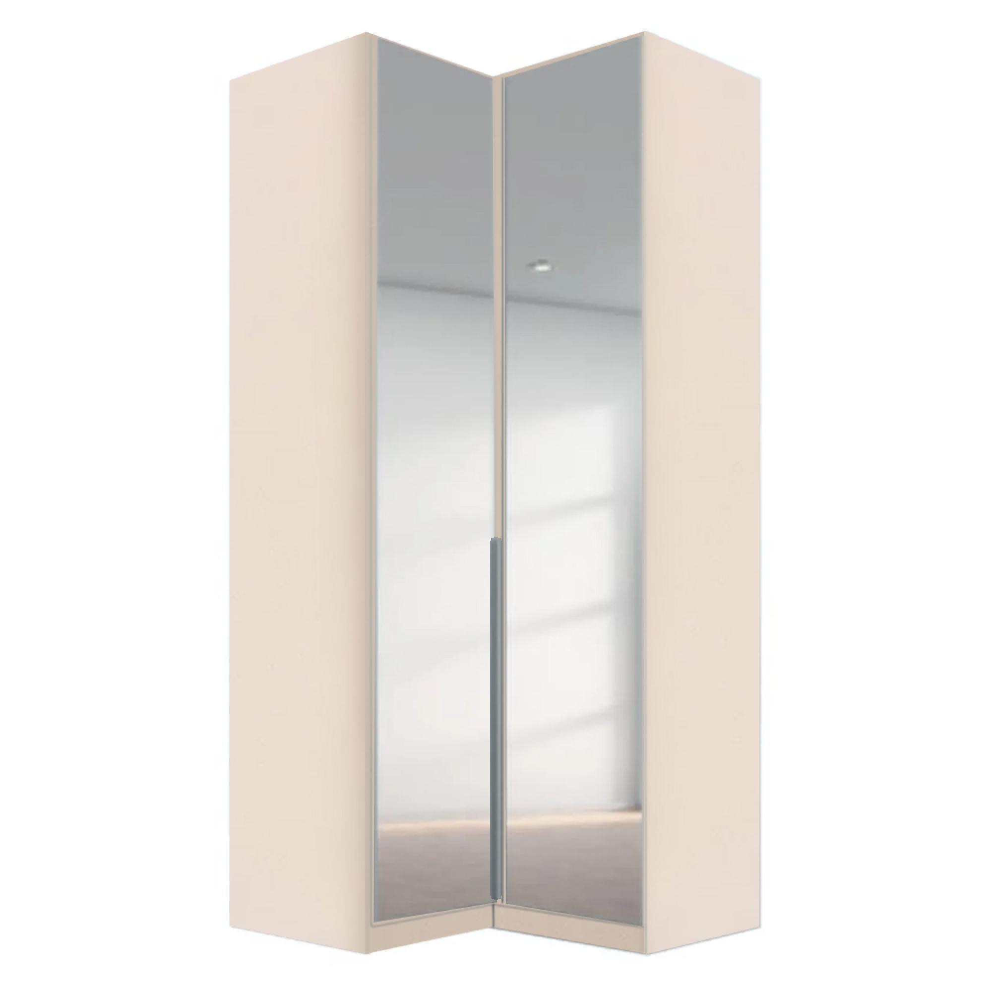 Rauch Alabama 100cm 2 Door Corner Mirrored Wardrobe - Champagne