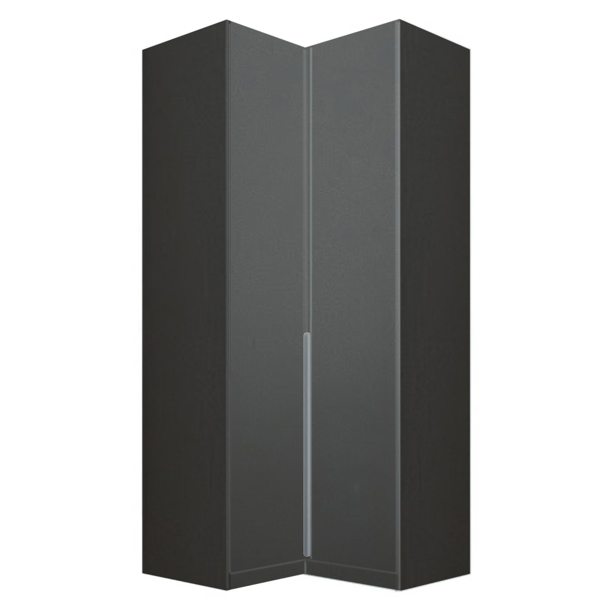 Rauch Alabama 100cm 2 Door Corner Wardrobe - Metallic Dark Grey