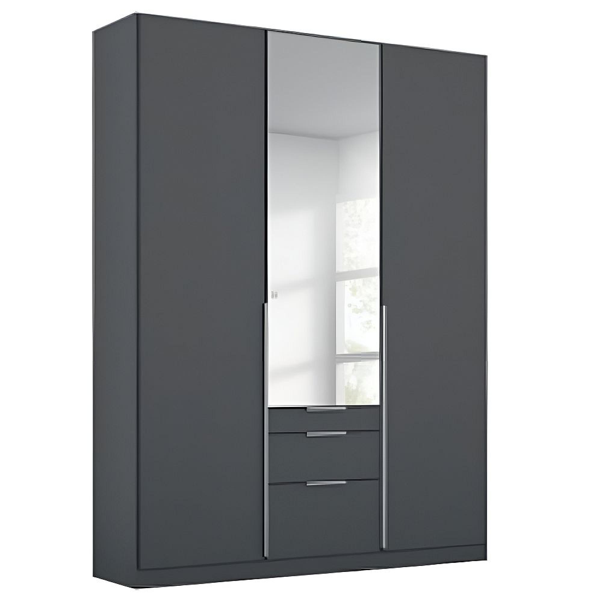 Rauch Alabama 136cm 3 Door Combi Wardrobe - Metallic Dark Grey