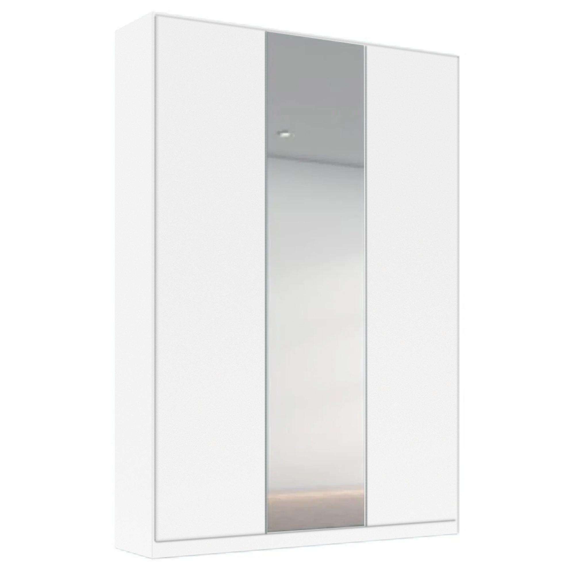 Rauch Alabama 136cm 3 Door Wardrobe with Mirror - Alpine White
