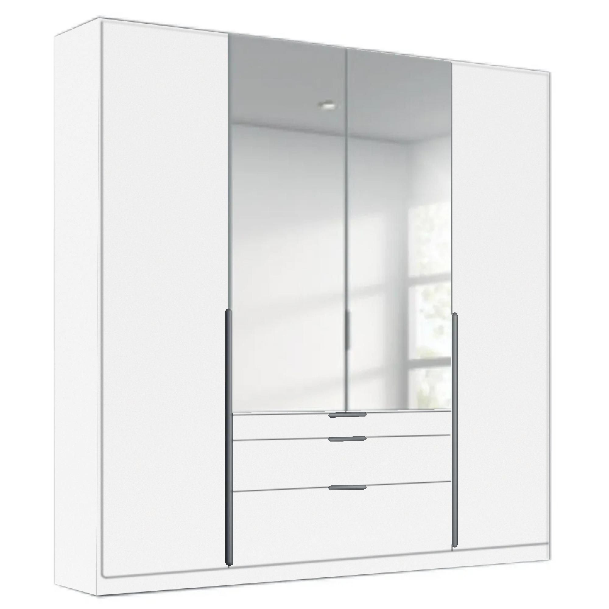 Rauch Alabama 181cm 4 Door Combi Wardrobe - Alpine White