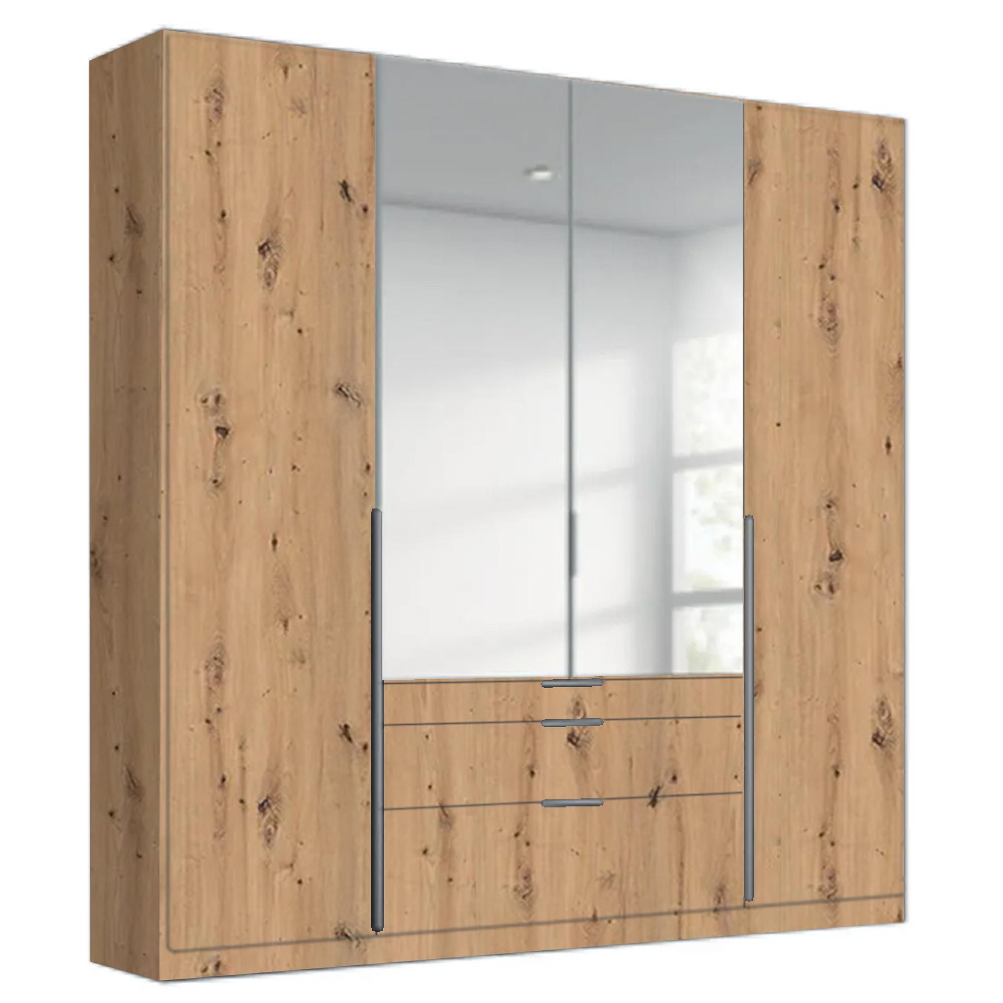 Rauch Alabama 181cm 4 Door Combi Wardrobe - Artisan Oak