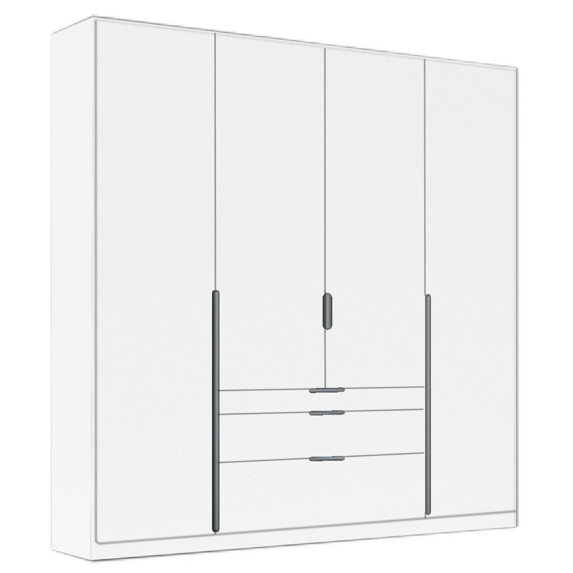 Rauch Alabama 181cm 4 Door Wardrobe with Drawer - Alpine White