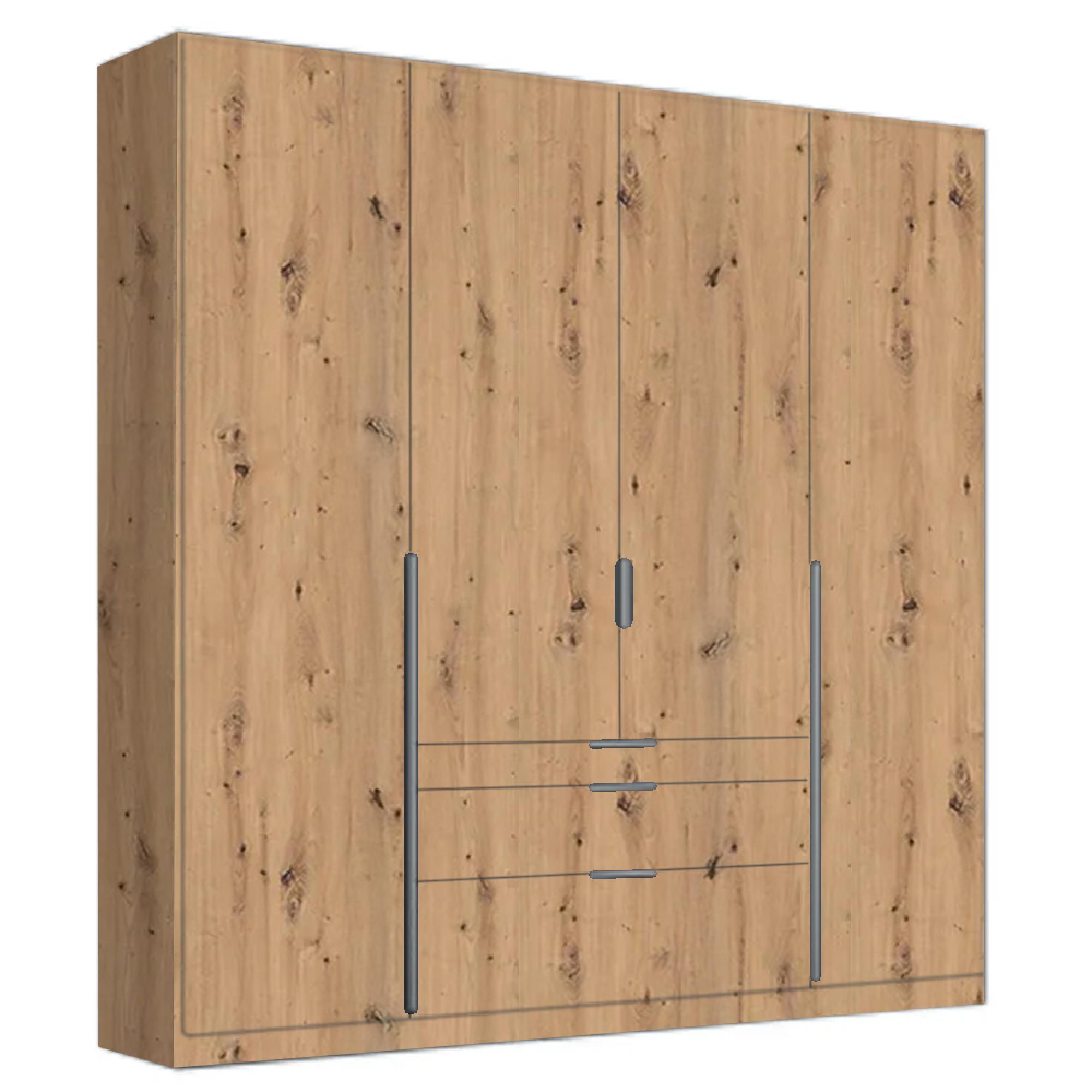 Rauch Alabama 181cm 4 Door Wardrobe with Drawer - Artisan Oak