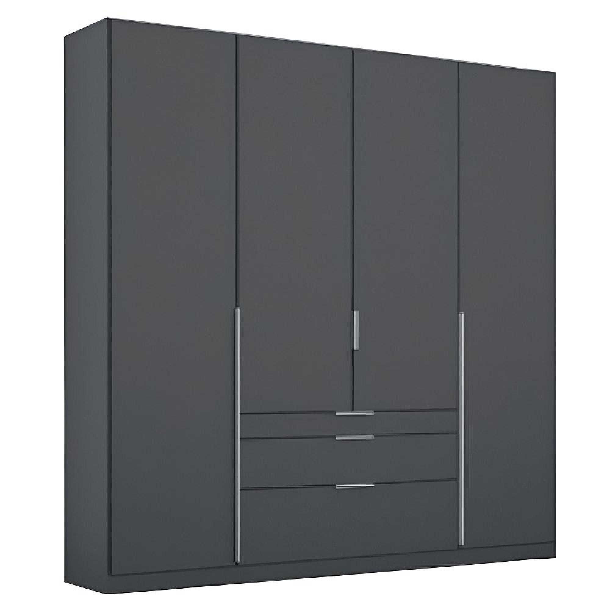Rauch Alabama 181cm 4 Door Wardrobe with Drawer - Metallic Dark Grey
