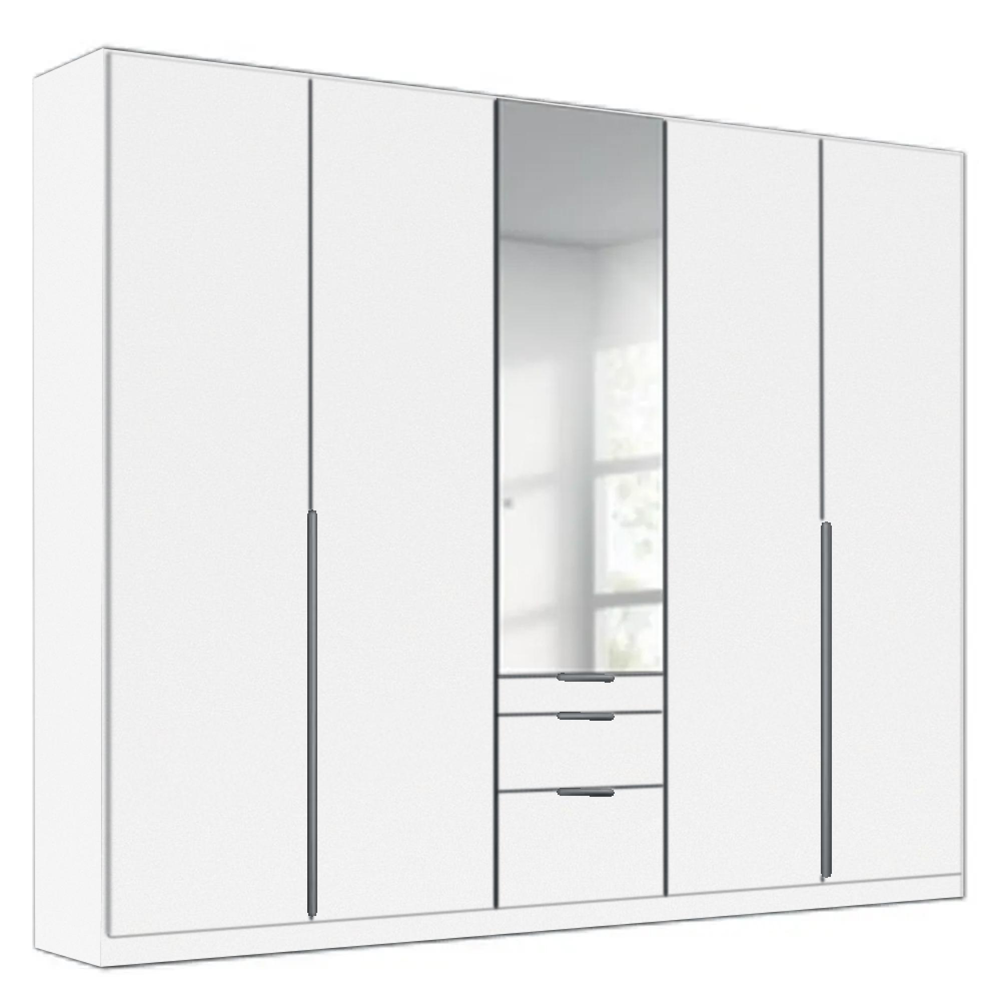 Rauch Alabama 226cm 5 Door Combi Wardrobe - Alpine White