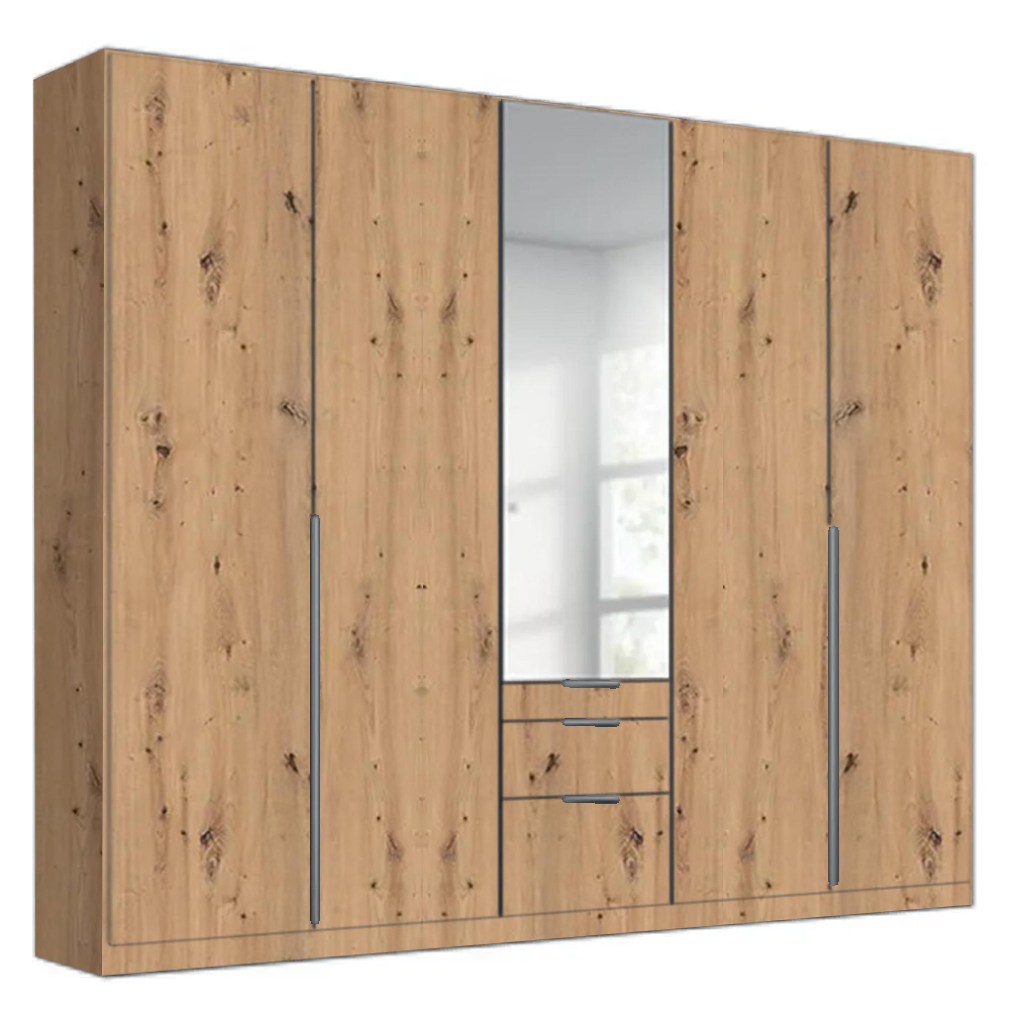Rauch Alabama 226cm 5 Door Combi Wardrobe - Artisan Oak