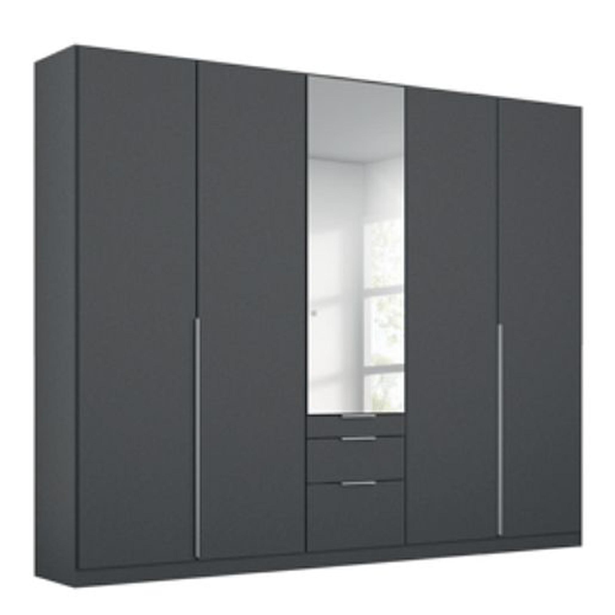 Rauch Alabama 226cm 5 Door Combi Wardrobe - Metallic Dark Grey