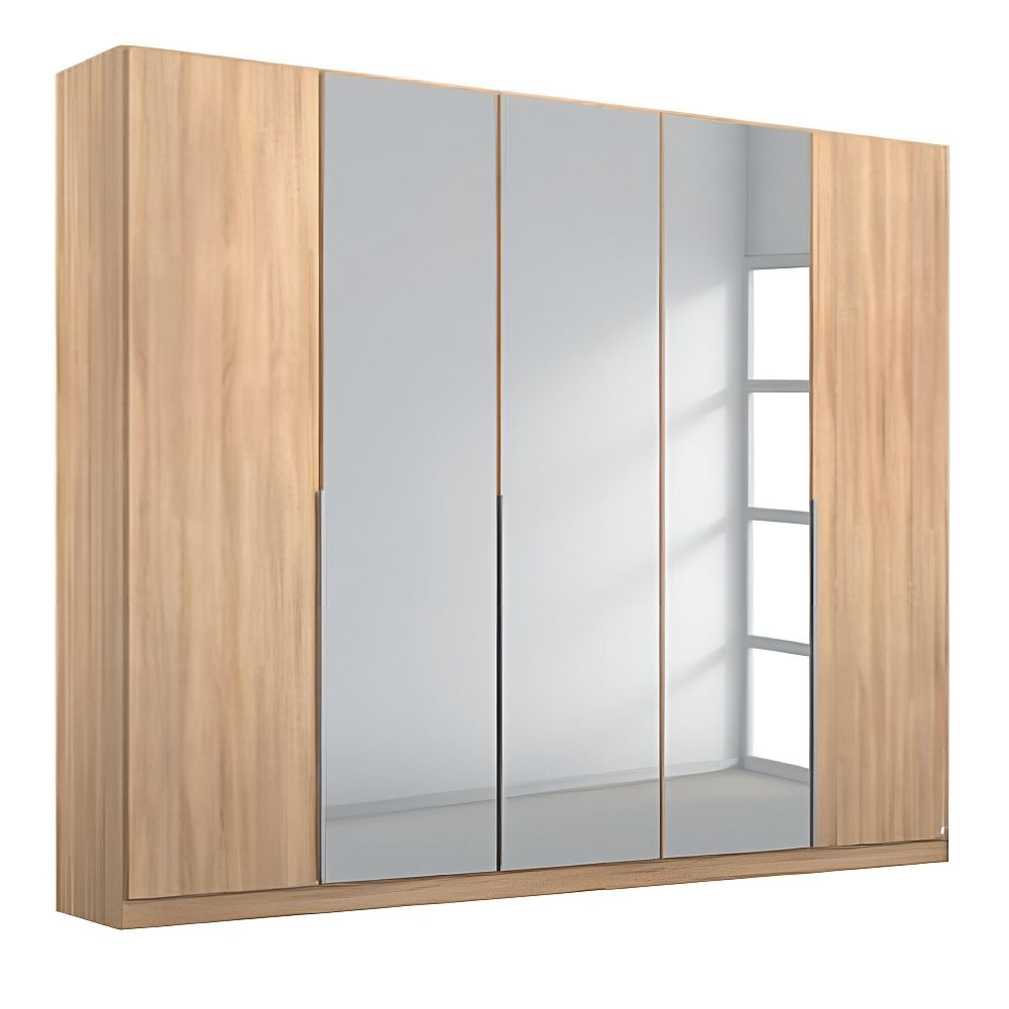 Rauch Alabama 226cm 5 Door Wardrobe with Mirror - Sonoma Oak