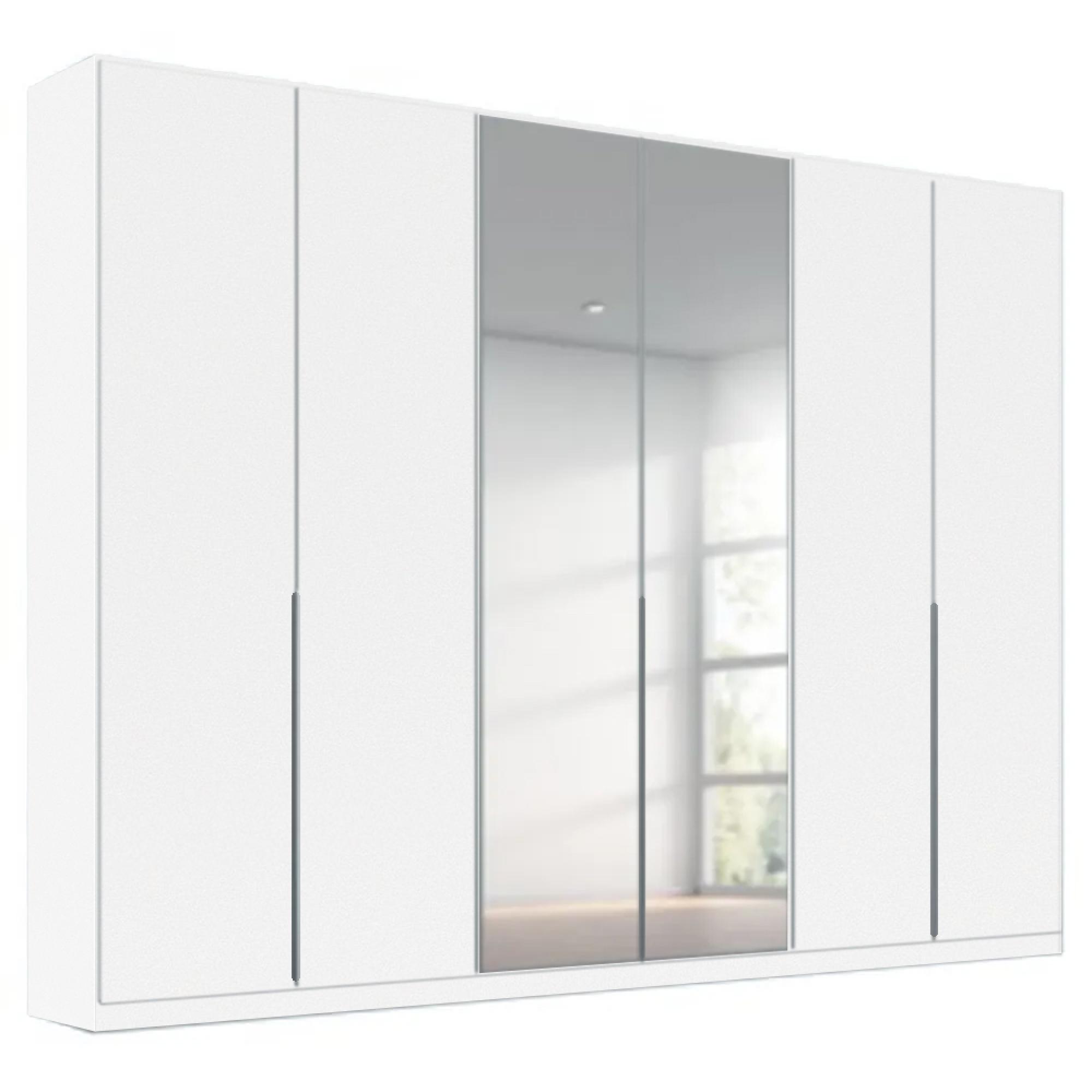 Rauch Alabama 271cm 6 Door Wardrobe with Mirror - Alpine White