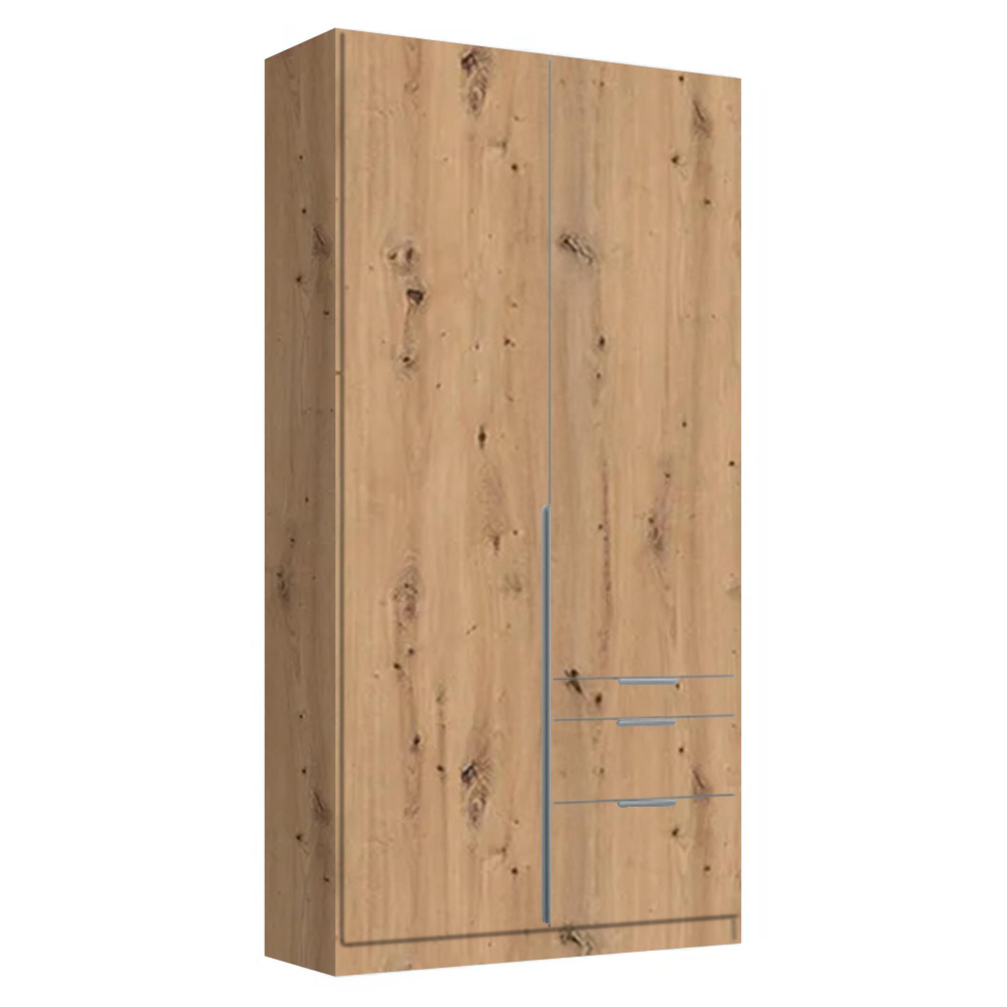 Rauch Alabama 91cm 2 Door Wardrobe with Drawer - Artisan Oak